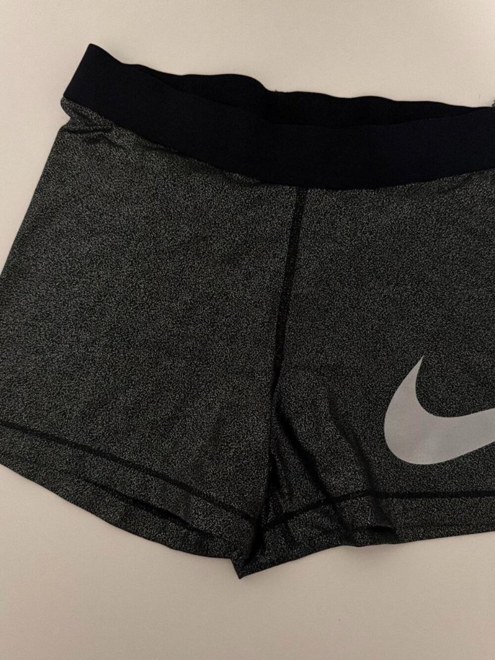 Nike black & silver glitter shorts